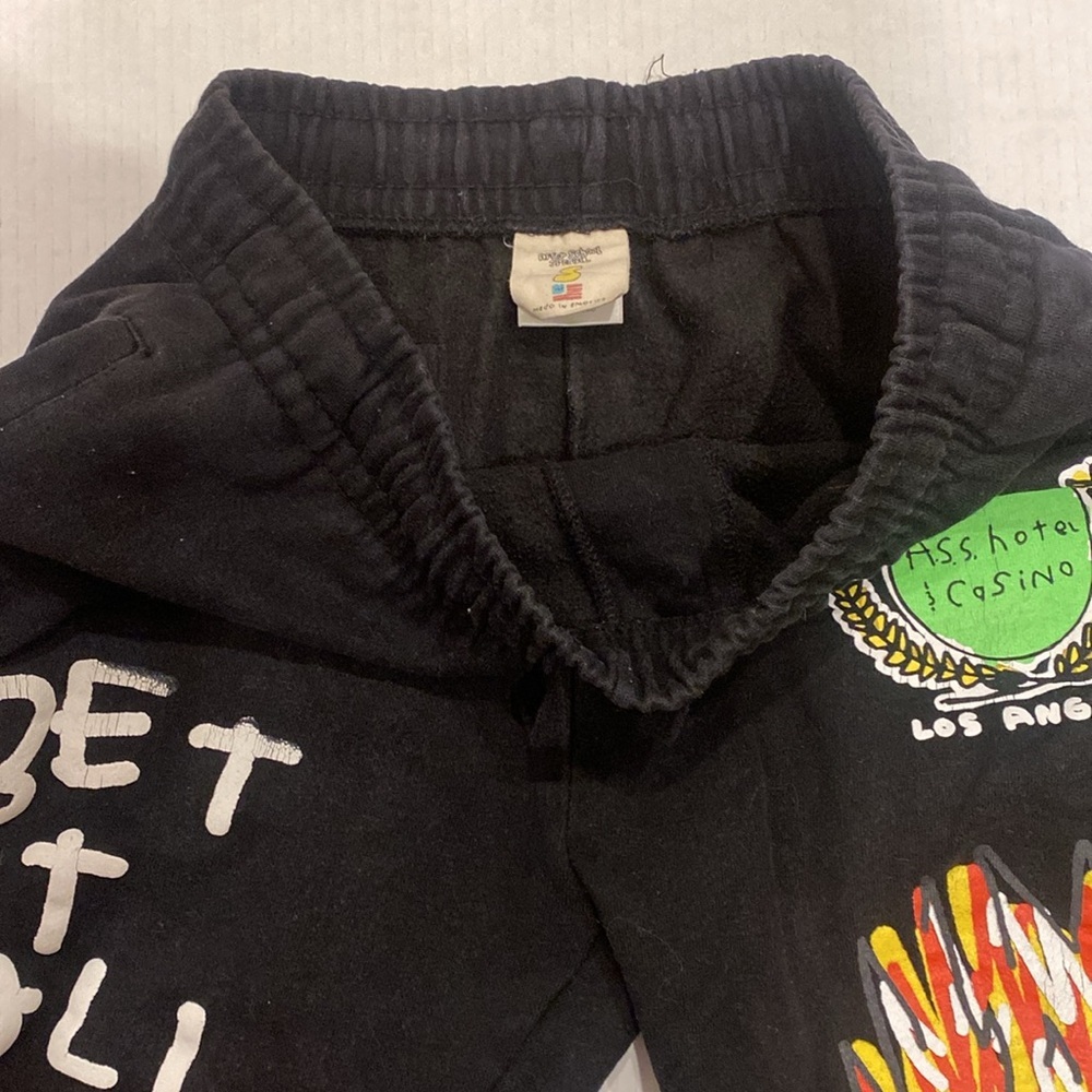 AFTER SCHOOL SPECIAL Black Graphics in neon Kids/Adults Joggers Size Small - Picture 11 of 16